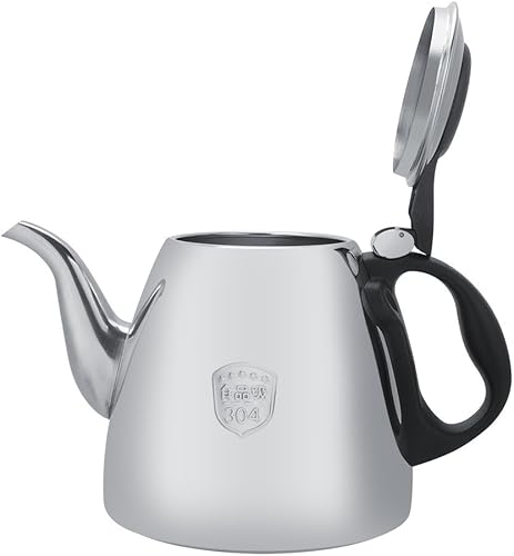 Miniatura 9 de Hervidor de té de acero inoxidable, tetera de estufa de 1.2L/1.5L con mango resistente al calor, para verter sobre café/tetera, calentador