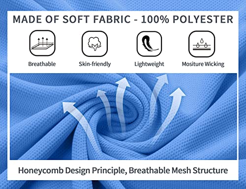 V Valanch Golf Shirts For Men Summer Moisture Wicking Short Sleeve Polo Shirts Casual Tops Collared Shirt,Light Blue,Xl #TOP4