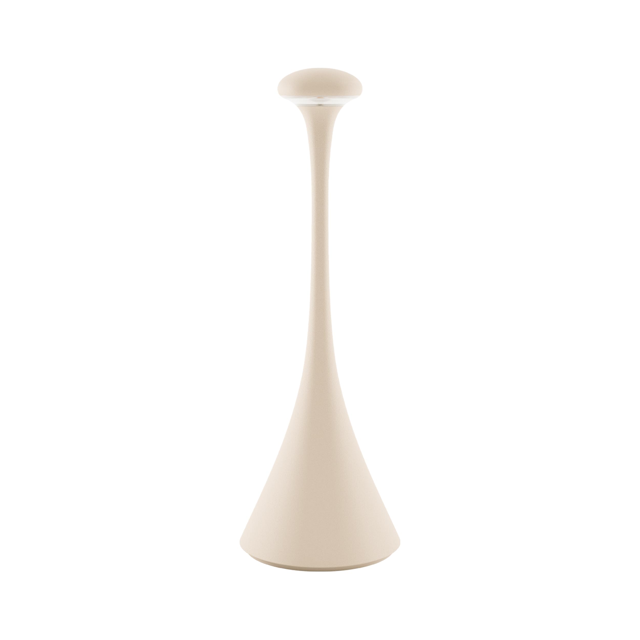 SIGOR Nudrop Dimmable LED Battery Table Lamp Indoor & Outdoor IP54 Splash-Proof Height 29.2 cm Rechargeable with Easy-Connect 12 Hours Lighting Time Thin Beige
