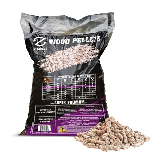 Z GRILLS Wood Pellets for Smoker Grill, 100% All-Natural Hardwood Hickory Pellet, 20lbs