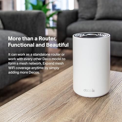 TP-Link Deco XE75 AXE5400 Tri-Band WiFi 6E Mesh System, 1-Pack | Whole Home WiFi Router Replacement, Covers up to 2900 Sq.Ft, Gaming & Streaming WiFi, 6GHz Band, WPA3, AI-Driven - image 7