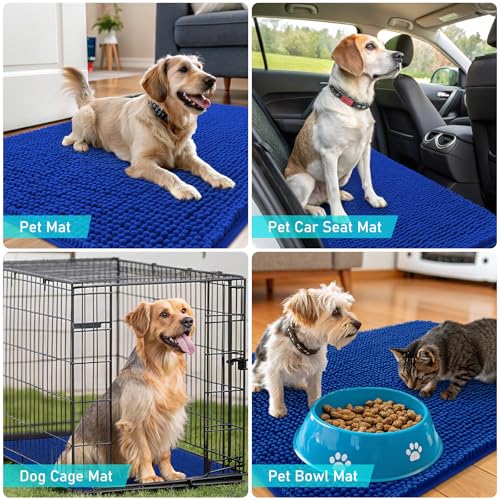 OLANLY Dog Door Mat for Muddy Paws 59x32, Super Absorbent Chenille Mud Mat by OLANLY - Used condition - Image 7