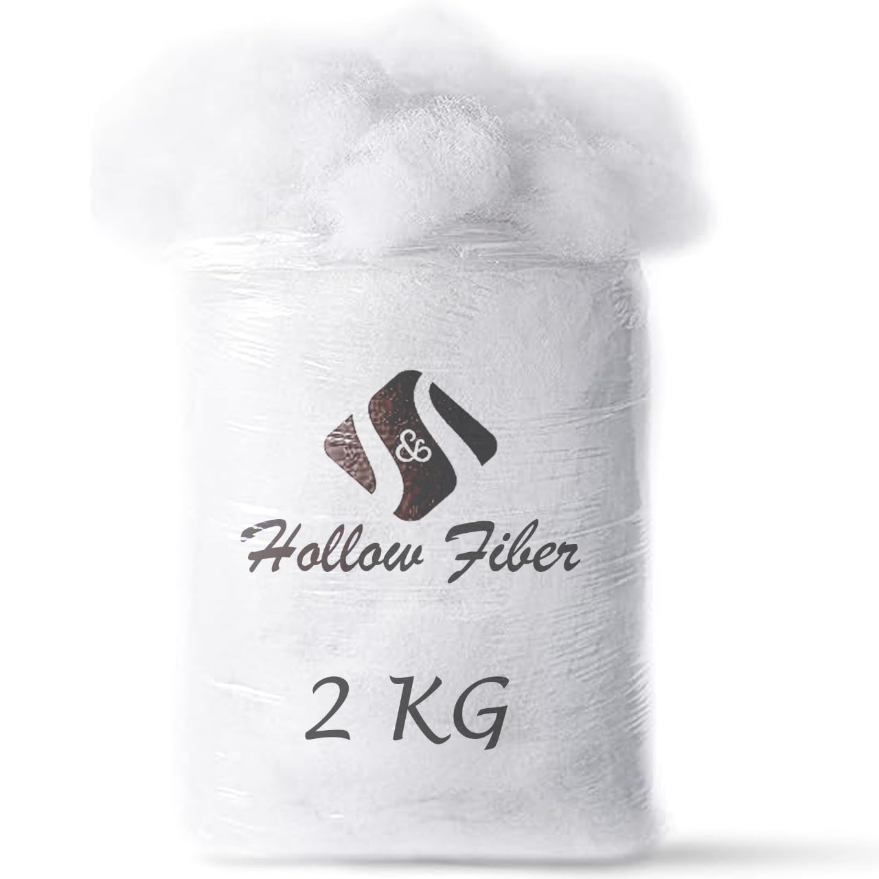 100% A-Grade Hollowfibre White Stuffing/Filling For Toys Sofas Reliable padding - Pillows Craft Cushion Filling Cushions, teddy Bear, Pet Beds - Soft Hollow Fibre (2 KG)