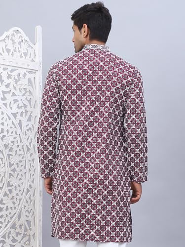 Image of Jompers Rayon Embroidered & Sequins Regular Fit Kurtas for Men.