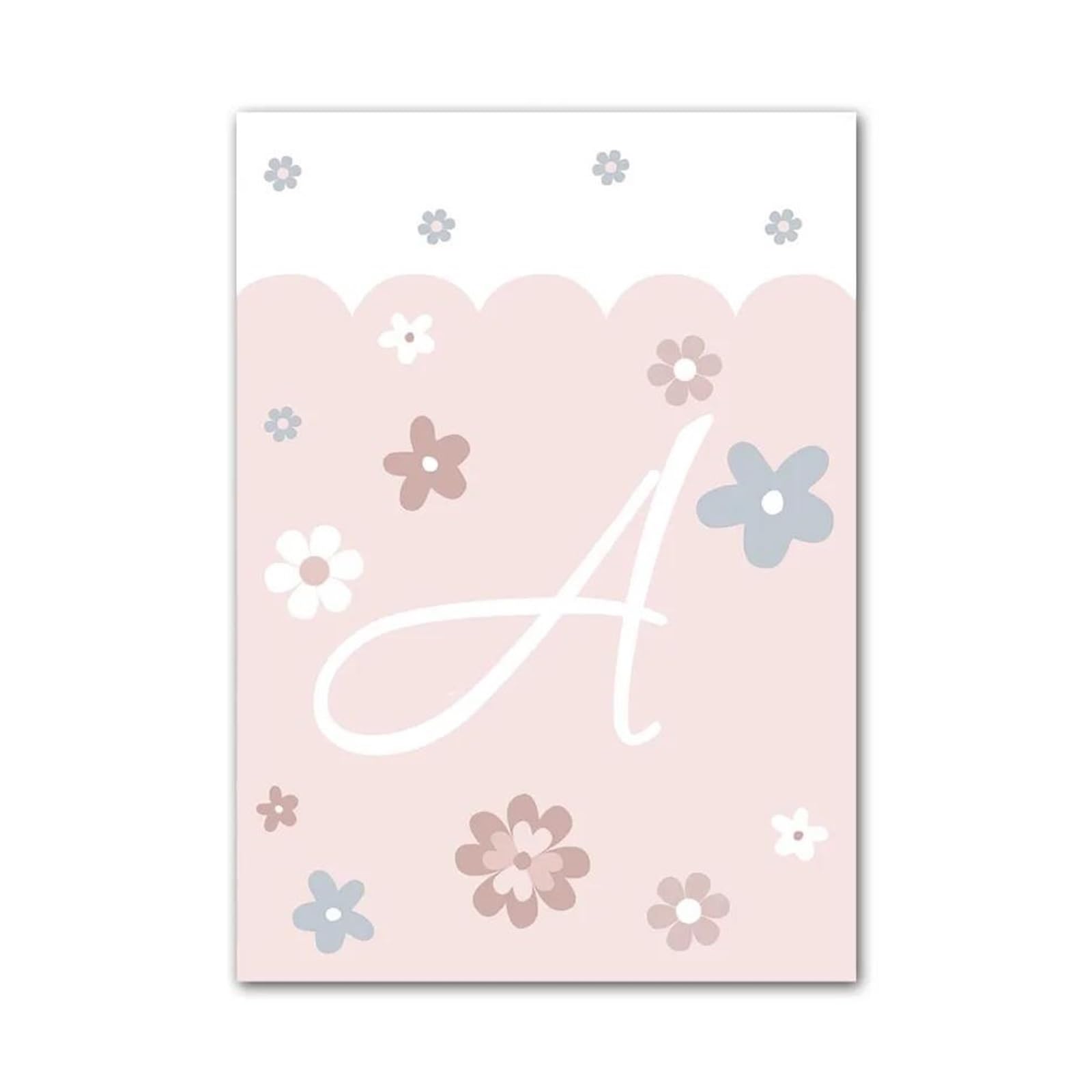 Xenite Girls H Wall Art Canvas Prints Cute Rabbit Flower Butterfly Rainbow Wall Art Canvas Painting No Frame Posters Prints Pictures Nursery Kids Room Decor(,30X40cm)