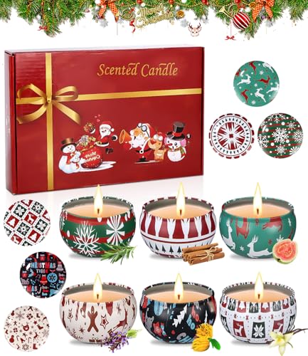 SinLaw Duftkerze Geschenk,Duftkerzen Weihnachten,Weihnachtsgeschenke 6...