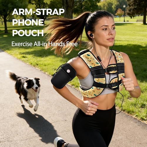Image of PACEARTH Weighted Vest,6lb /8lb /10lb /12lb /16lb /20lb /25lb /30lb Weight Vest with Reflective Stripe, Body Weight Vests for Women, Men, Weight Loss Workout, Strength Training, Running, Walking, Jogging