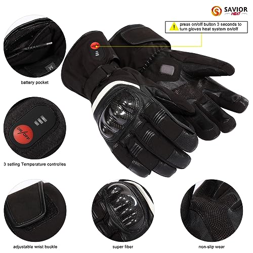 Savior Heat 22630 Heated Motorcycle Gloves thumb #1