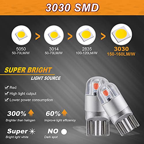 Image of Auxbeam 194 T10 LED Bulbs, Red, 2 PCS