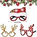 12 Pairs Christmas Glasses Novelty Eyeglasses Christmas Tree Santa Eyeglasses Christmas Decoration Eyeglasses for Holiday Favors, Assorted Styles 12 Pieces