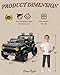 First Ride On 24V Ride on Toys for Big Kids, Licensed Ford Bronco Raptor Electric Car 2 Seater with Remote Control, Kids Ride on Cars w/ 2-Seater, 4.3 Mph Max Speed, Soft Start Function (24V, Black)