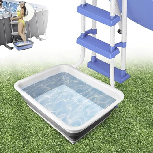 Pool Fußwanne Rutschfestes Faltbare Fußbad Für Pool Fußbecken Pools Tragbares Fussbadewanne Fußwaschwanne Für Pools Fußreinigungs Einweichwanne Für Aufstellpools PoolPlanschbecken(B)