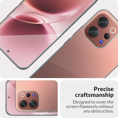 Image of ArmourPro Tempered Glass for Vivo V70 Elite with Back Clear Membrane Guard, Edge to Edge Screen Protector, Anti-Bubble, Anti-Fingerprint, Oil Resistant, Installation Kit | Black