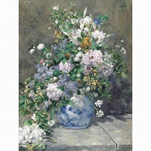 Amazon.co.jp: ルノワール『春のブーケ』高精彩工芸画+手彩 静物画
