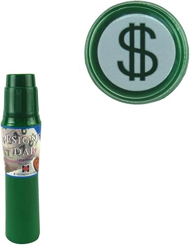 Treasure Gurus - Marcador de Dabber de color de tinta verde brillante de secado rápido