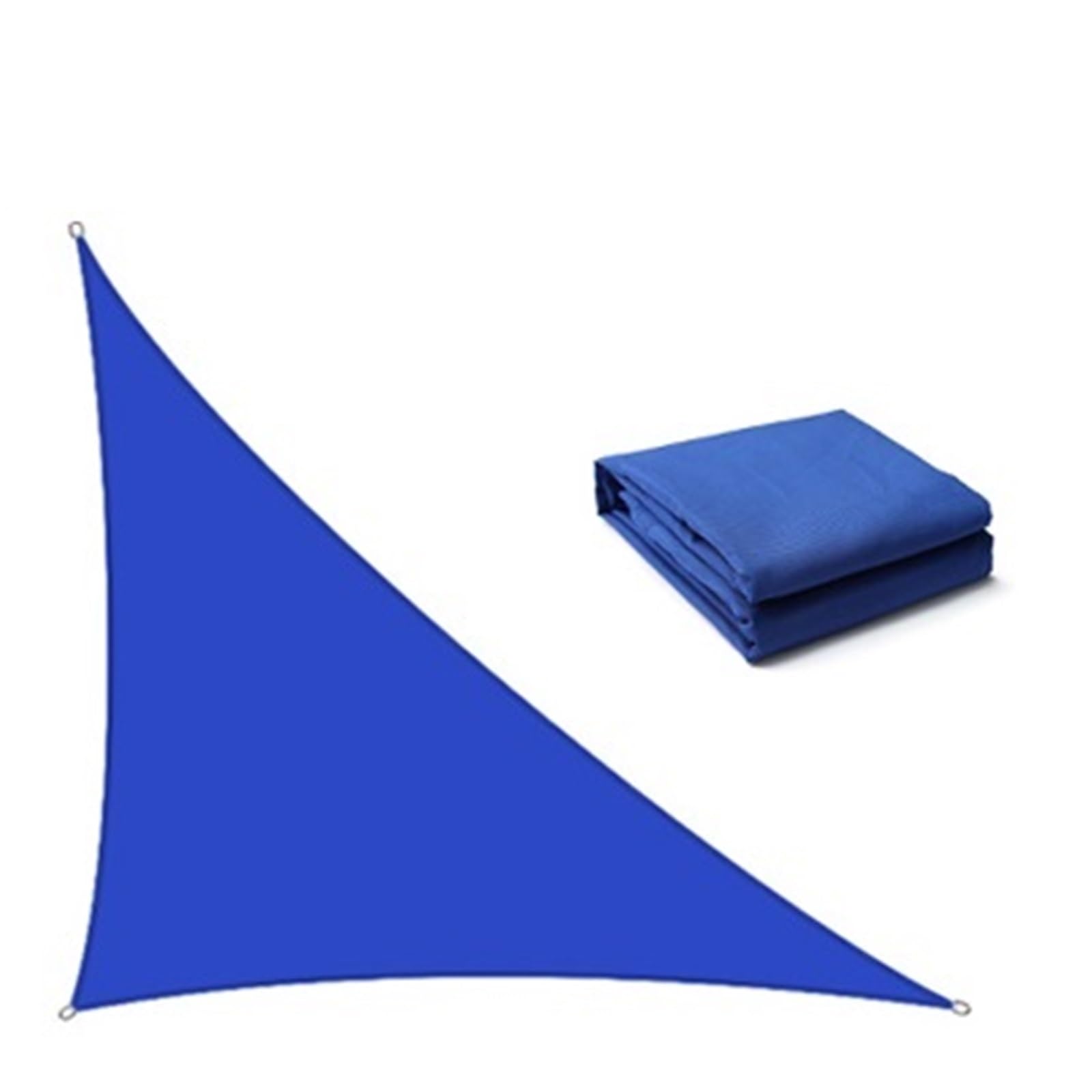 Voile d'ombrage triangulaire bleu 5x5x7.1m étanche pour terrasse et jardin