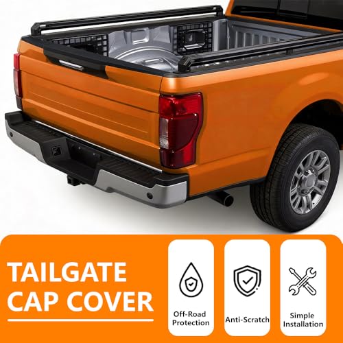 Image of G-PLUS Tailgate Top Trim Cap Cover Molding | Compatible with 2017-2022 Ford Super Duty F250 F350 F450 F550 HC3Z-9941018-AD
