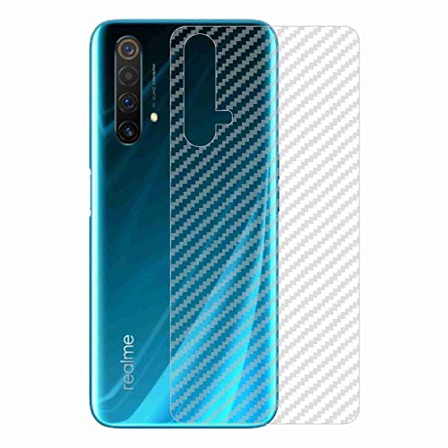 Image of Compatible with Oppo Realme X50 Back Screen Protective Film Carbon Fiber Skin Transparent Screen Guard Sticker