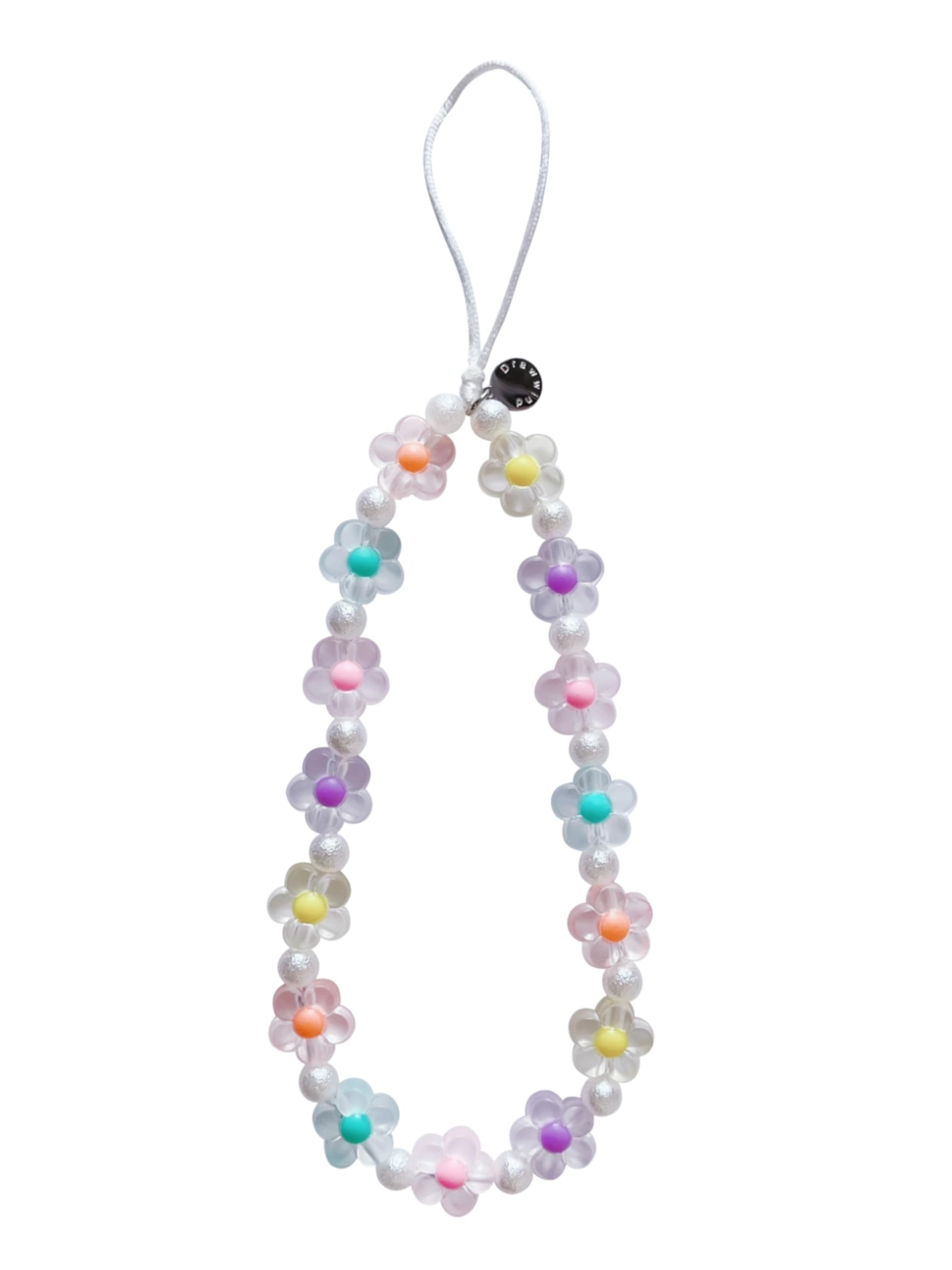 Drawwind Phone Charm Beaded Wristlet Strap Universal Cell Phone Lanyard Cute Bracelet Wrist Strap Beaded Chain String Handmade Accessories for Case