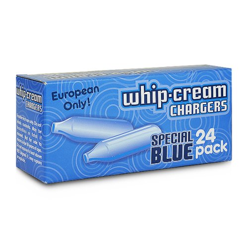 24 Special Blue NO2 Nitrous Oxide Whip Cream Chargers