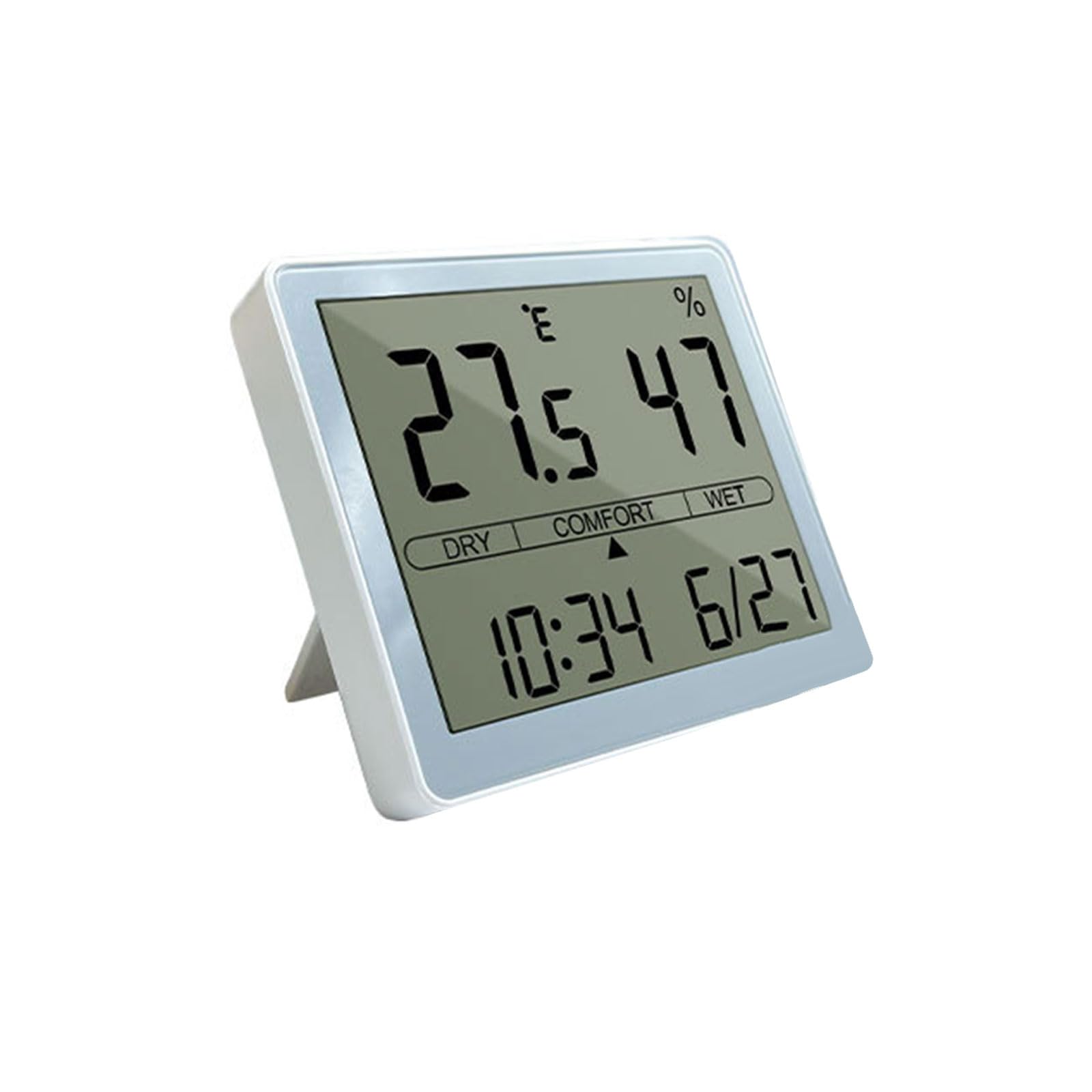 Indoor Thermometer Room Temperature Home Hygrometer Gauge Accurate with Clock Calendar