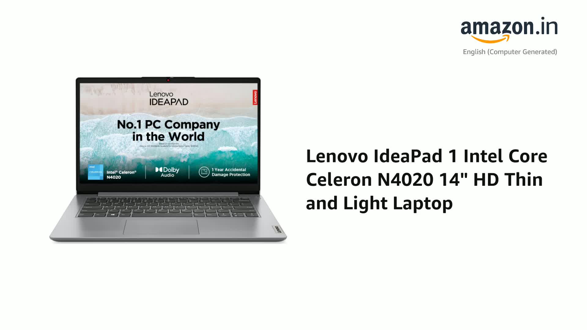 Lenovo IdeaPad 1 Intel Core Celeron N4020 14