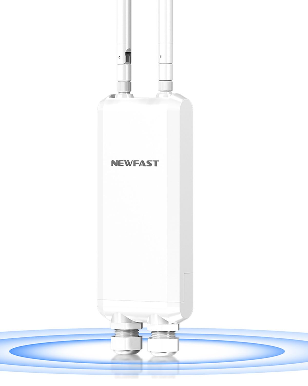 NEWFAST 1200Mbps Repetidor WiFi Potente Exterior Largo Alcance Doble Banda 2.4GHz/5GHz con 48V PoE Power, 3*Puerto Gigabit Ethernet, 2 * 5dBi Antena, Amplificador de Señal WiFi Exterior IP66
