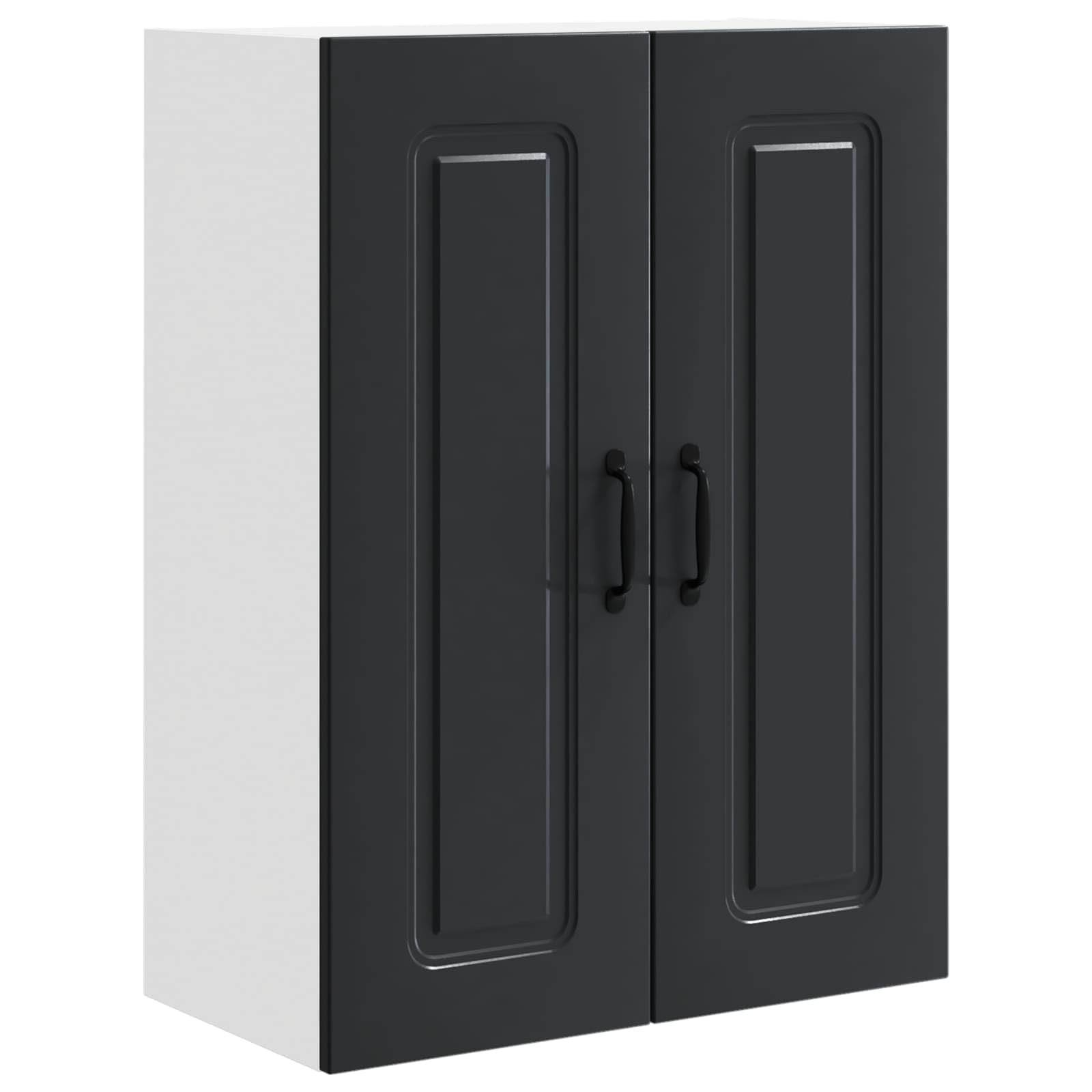 Mueble de Cocina Kalmar Negro 60 x 31 x 80 cm, Gabinete de Cocina Rectangular Moderno