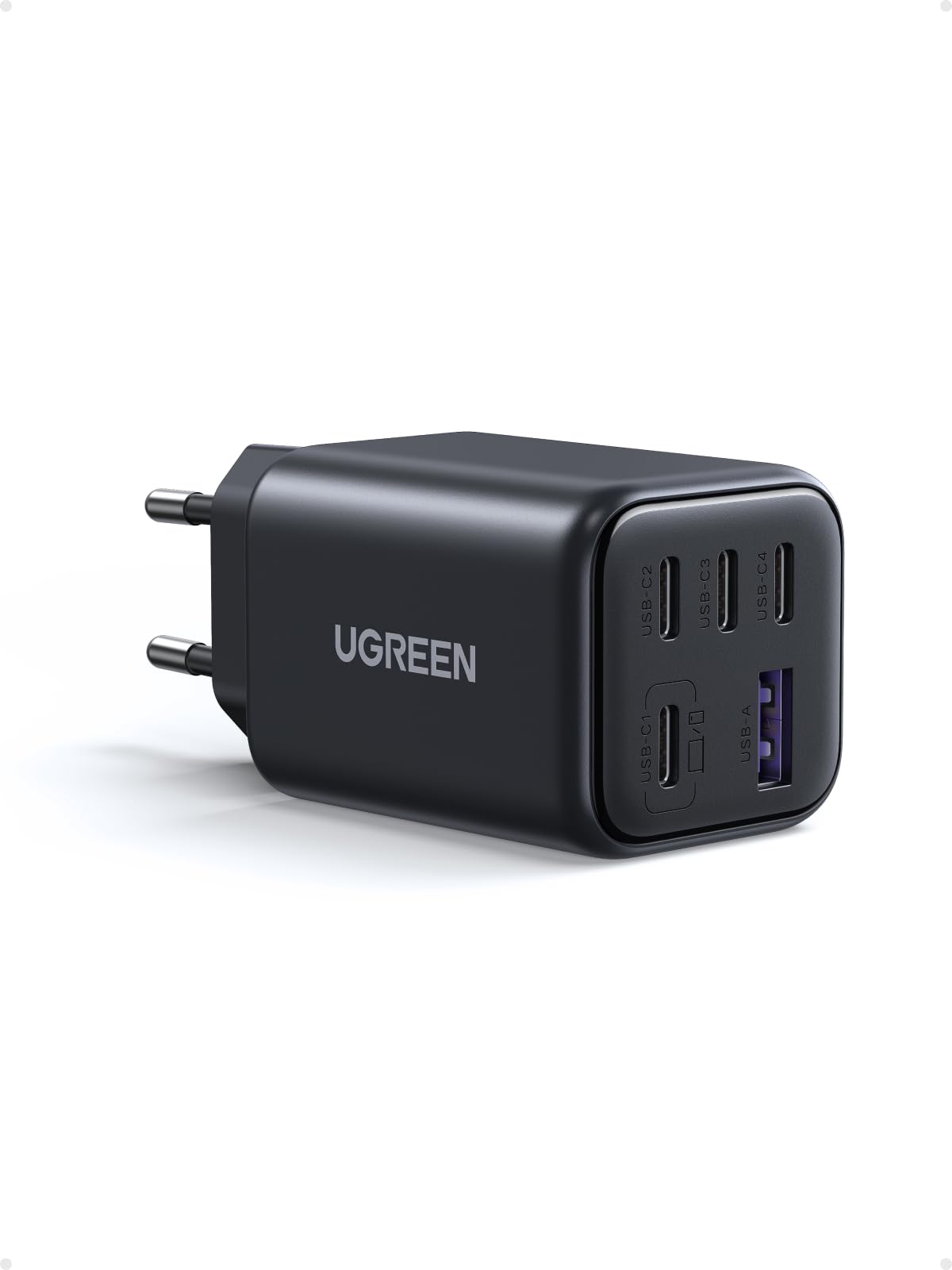 UGREEN Ładowarka USB C 45 W 5-portowa szybka ładowarka GaN Zasilacz PPS Adapter ładowarki PD Kompatybilna z Galaxy S25 Ultra, S24, iPhone 17 Pro Max, MacBook Air, iPad, Tab A8, Pixel 9
