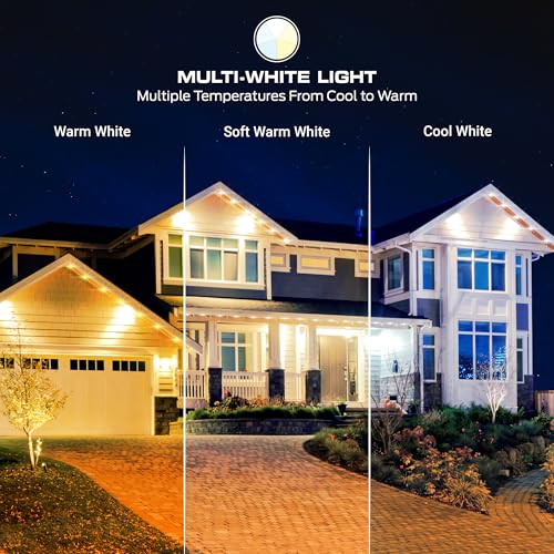 Image of Monster Smart Permanent Outdoor Lights, 100ft, 72 LED Eaves Lights, RGB+IC+WW, Weather & Water Resistant, App & Voice Control, Compatible with Alexa and Google, for Patios, Gardens & Year-Round Use