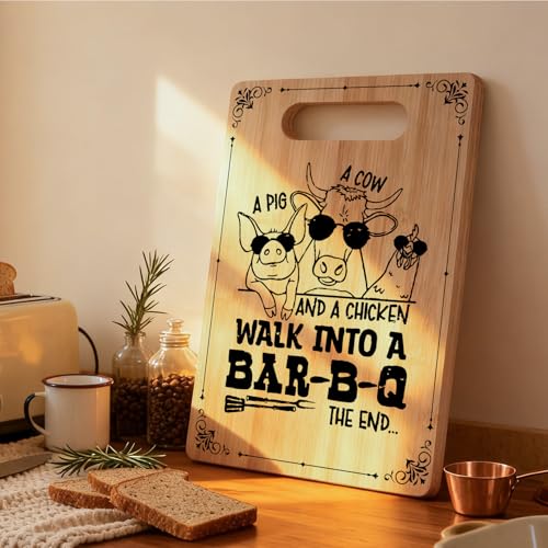 Tabla de cortar rectangular de bambú con mango miniatura 5