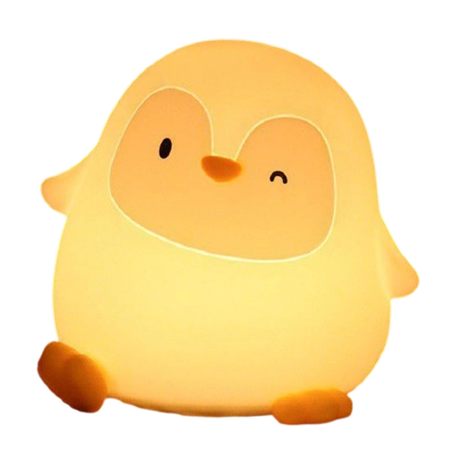 Hsioluted Warm White Dimmable Night Light Cartoon Penguins Shape Bedside Lamp Silicone Night Light For Bedroom, Living Room Enduring Dimmable To Carry