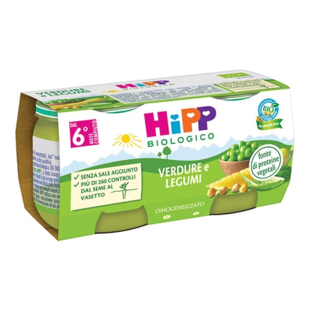 HiPP Biologico Omogeneizzato di Verdure e Legumi dai 6+ Mesi, 2 x 80g