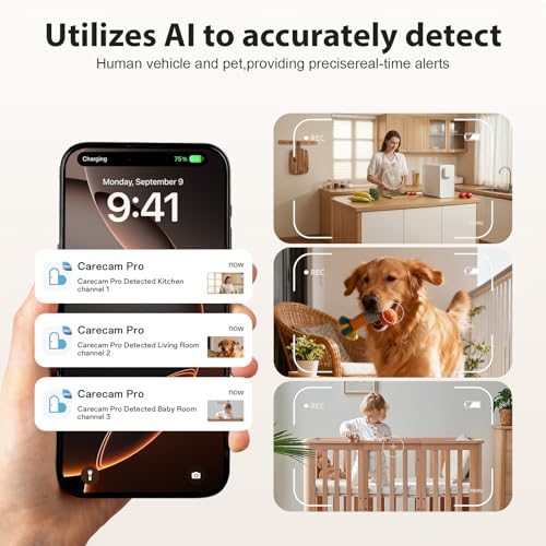 Clock Camera 2K 5G and 2 4G WiFi Indoor Security Wood Grain Cameras for Home 3 in 1 with - image 6