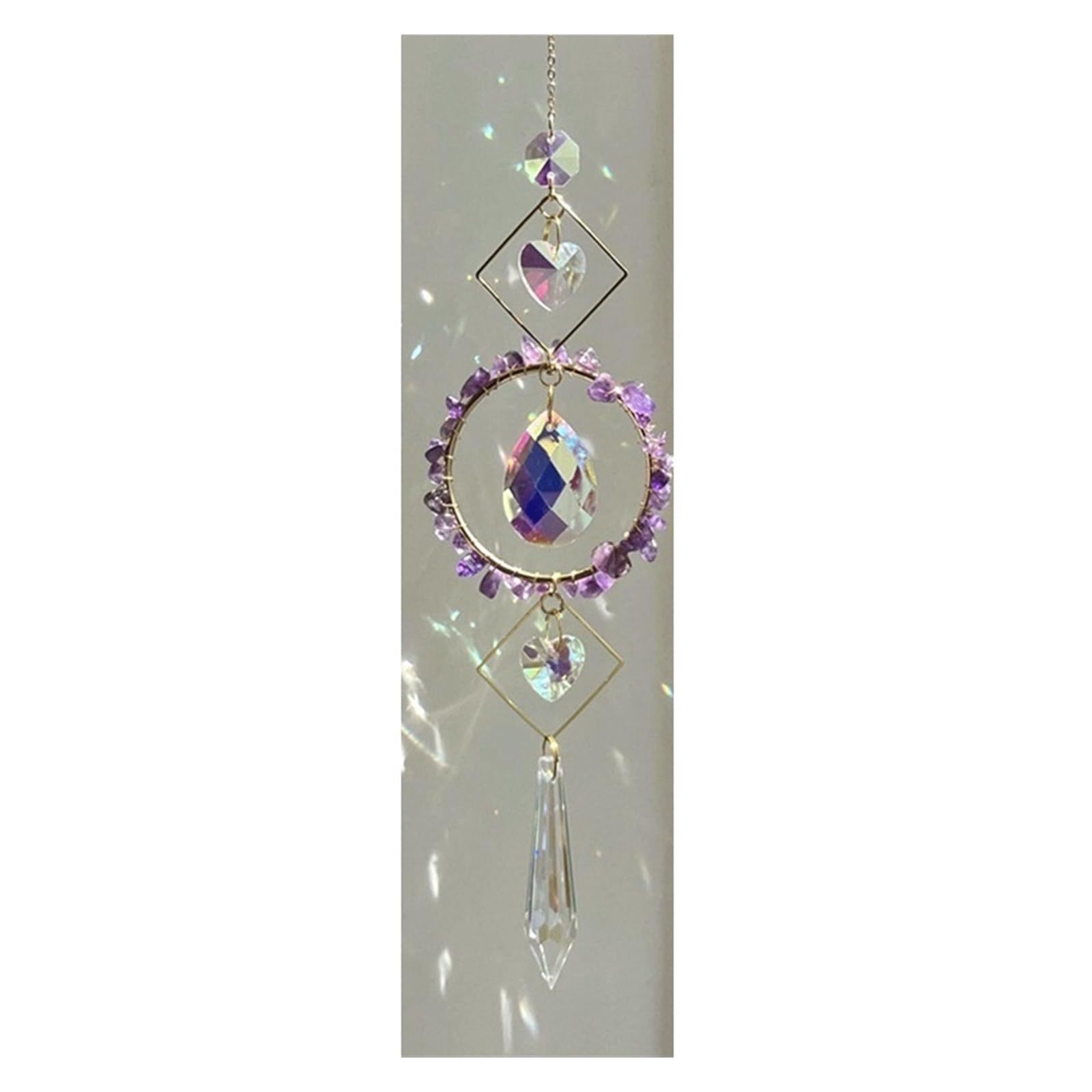 Window Wind Chime Life Tree Crystals Chimes Suncatcher Hanging Pendnats Car Garden Decoration Pendnat(Color 6)