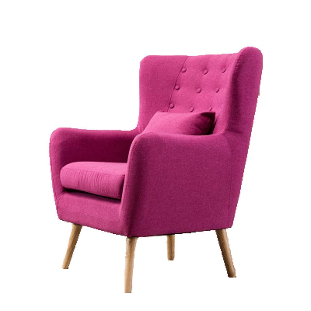 Modern dining chairs - Single Fabric Chair - Small Apartment Lazy Sofa Suitable For Home/Living Room/Bedroom/Balcony/Living Room/Study Yellow 78x77x97CM Suitable for living room, bedroom and