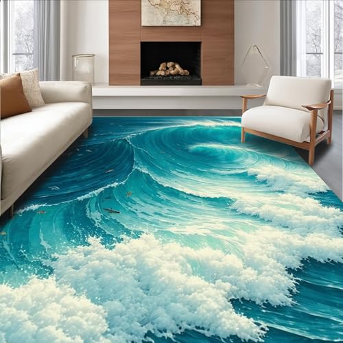 Ultra Soft Area Rug 6x9, Non Slip, Stain Resistant, Washable Area...
