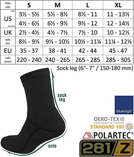 image for 281Z Hiking Warm 6 inch Liners Boot Socks - Military Tactical Outdoor 