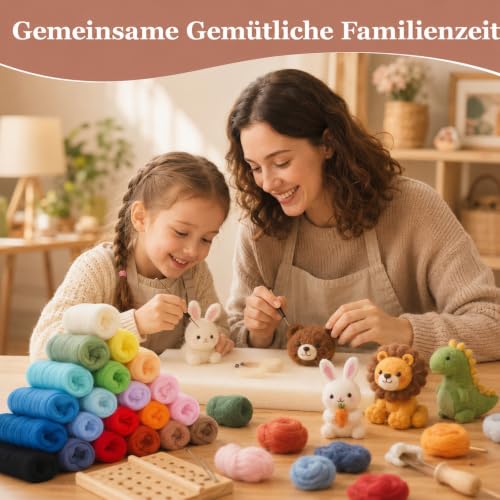 Cutefat Filzwolle 36 Farben Set – Merinowolle für Nass- und Trockenfilzen – Bild 5