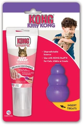 KONG Kitty KONG & Stuff'N Easy Treat Salmon Combo, Cat Toy