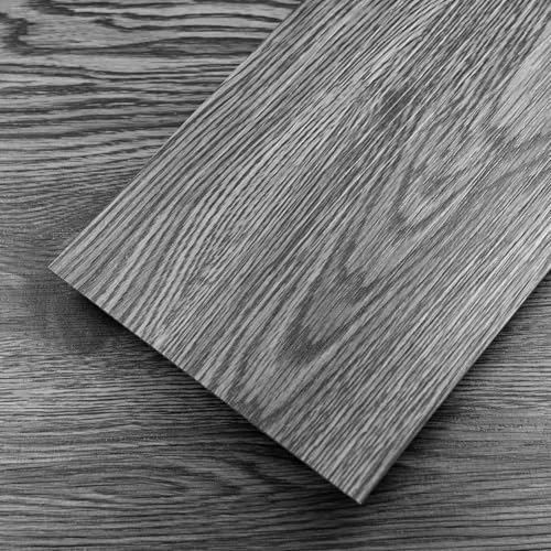 Biyoee 12-Pack Deep Grey Peel & Stick Floor Tiles