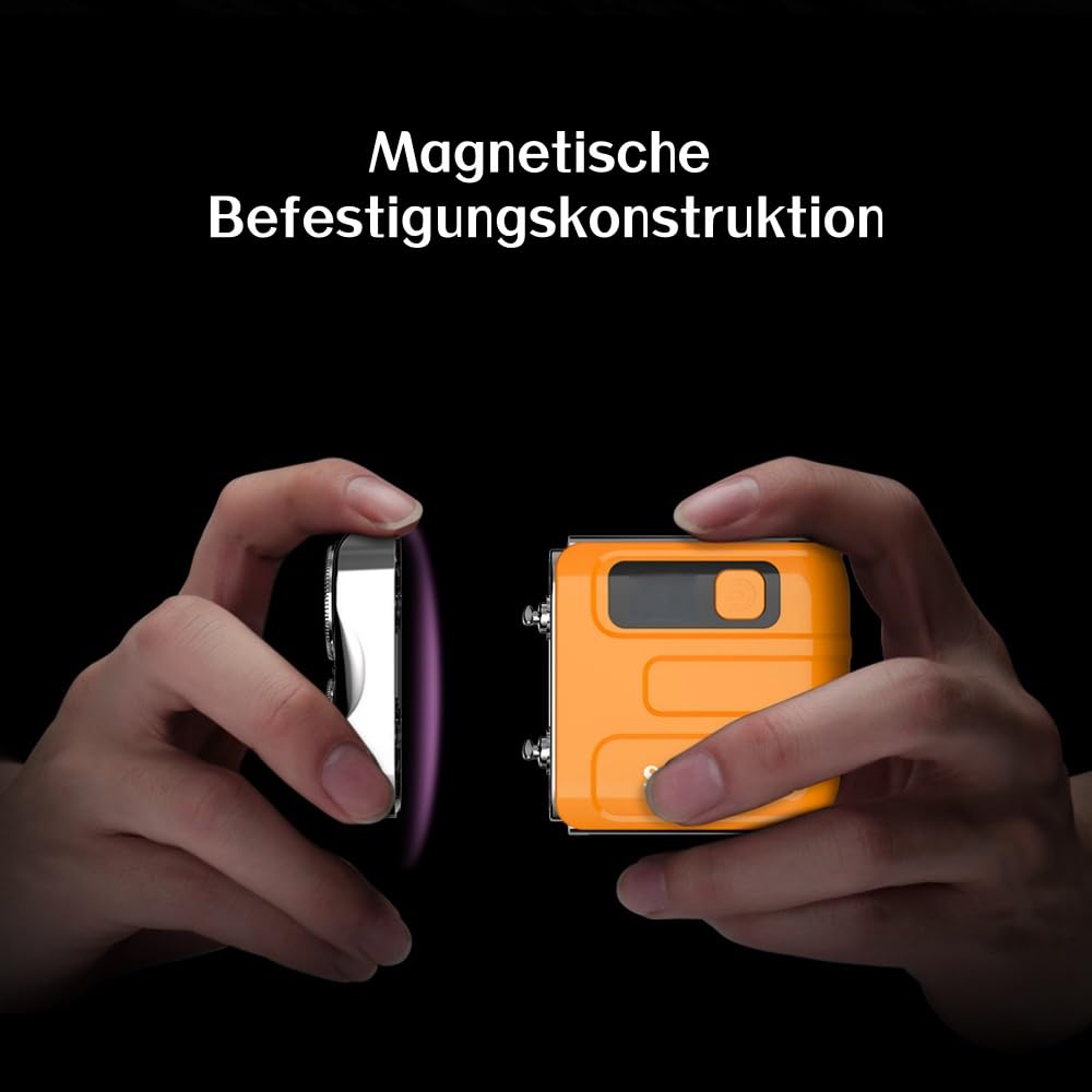 SmoothTrim – Der Rasierer des Jahres 2025 Tragbarer Mini Rotary Dual Ring Elektrischer Herren Rasierer, Dualkopf, Kabellos, USB Wiederaufladbar für Zuhause, Auto & Reisen