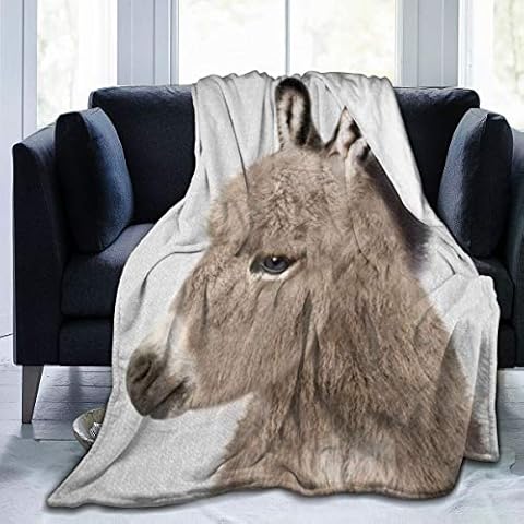 Meiya-Design Fleece Blanket 50" x 60"- Donkey Colorful Home Flannel Fleece Soft Warm Plush Throw Blanket for Bed/Couch/Sofa/Office/Camping Cover