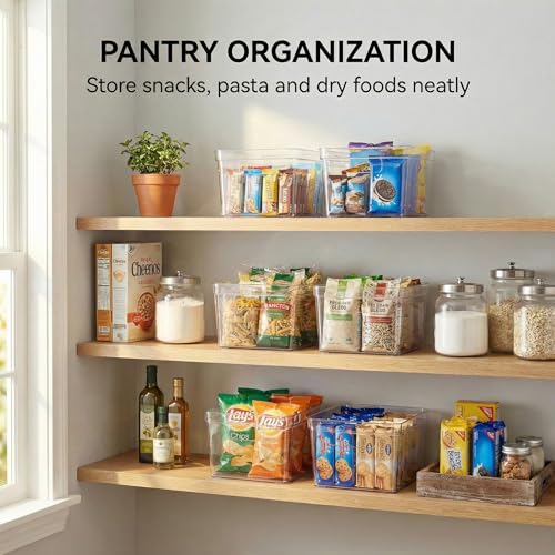 MOONEDGE 8-Pack Transparent Storage Containers - Save 50%