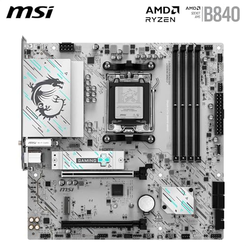 B840M GAMING PLUS WIFI6E – Scheda Madre mATX compatibile con AMD Ryzen Serie 9000/8000 / 7000, Socket AM5 – Supporto DDR5 Boost fino a 8000+ MT/s (OC), PCIe 4.0 x16, M.2 Gen4, Wi-Fi 6E, LAN 2.5G - Scheda madre - Immagine 1