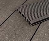 HORI® WPC-Terrassendiele Royal Anthrazit Hohlkammer I Komplettset inkl. 40x60 mm Unterkonstruktion & Clips I Fläche: 7 m² I 3,50 m Dielenlänge
