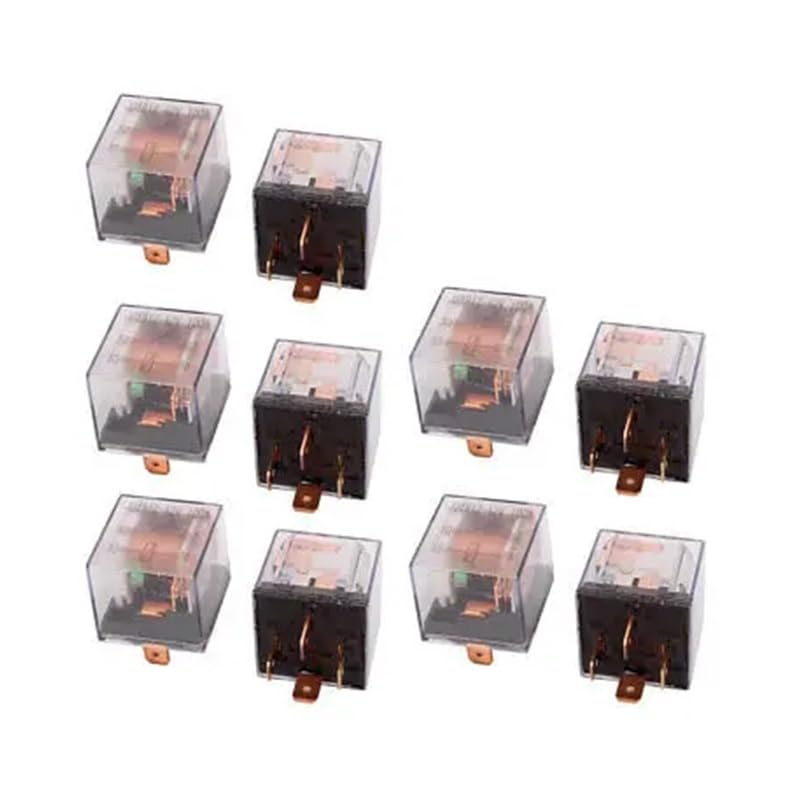 DC 12V 100A 4 Pins SPST Clear Shell Green Light Car Automotive Alarm Relay 10pcs NVVEYDYQQ