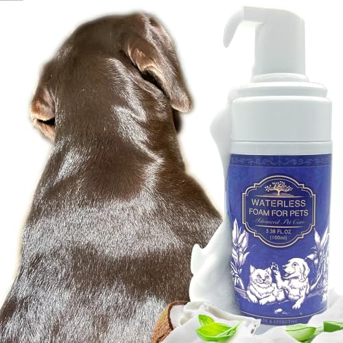 Waterless Dog Shampoo No Rinse, Dry Shampoo for Dog Odor Control and Itching Skin Relief, Mild Formula for Sensitive Skin. Dog Dry Shampoo for Smelly Dogs, Puppies and Kittens Waterless Dog Shampoo No Rinse, Dry Shampoo for Dog Odor Control and Itching Skin Relief, Mild Formula for Sensitive Skin. Dog Dry Shampoo for Smelly Dogs, Puppies and Kittens