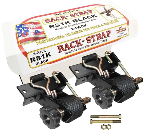 2 Pack, Rack-Strap The Original American Made Ladder Rack Tie-Downs, Right Angle Mounting Bracket...
