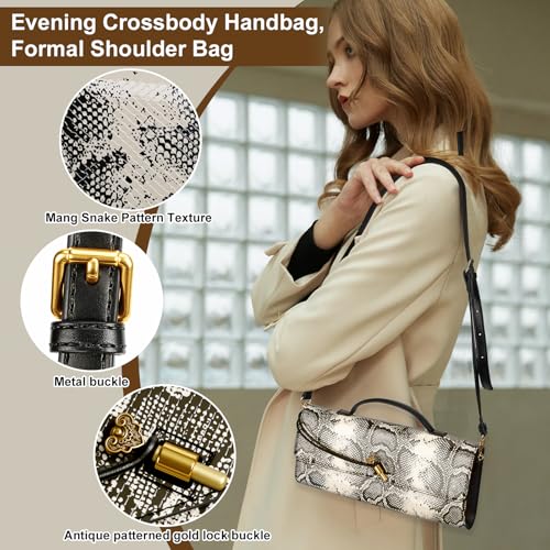 Image of Women's Crossbody Handbags,Fashion Snakeskin Pattern Clutch Handbag, Evening Bag Shoulder Bag